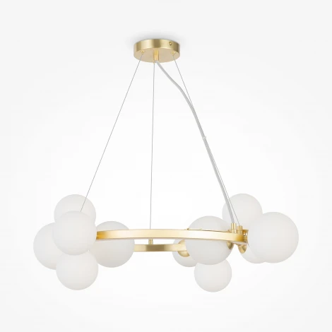 Подвесной светильник Maytoni Dallas MOD545PL-11BS (220V, на тросе, шарики, кольцо, молекулы)