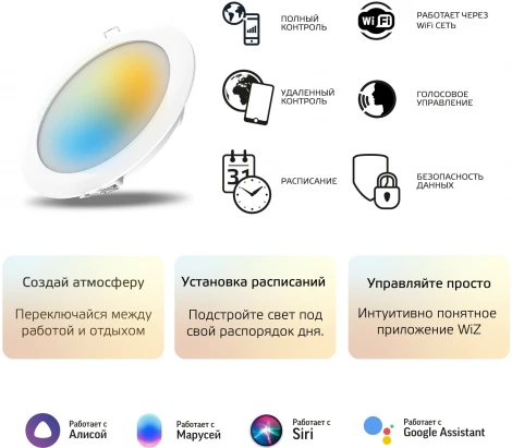 Умный точечный светильник Gauss Smart Home 2040122