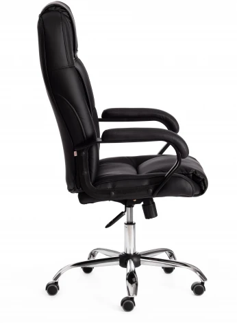 Кресло BERGAMO хром (22) кож/зам, черный, 36-6 Tetchair 19370