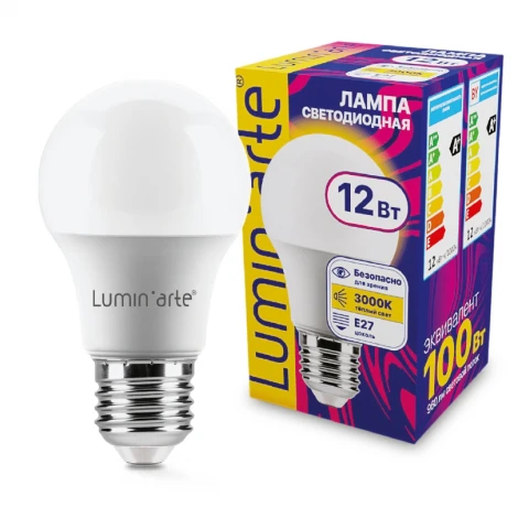 Светодиодная лампа 12Вт 3000K E27 Lumin'arte LSTD-A60-12W3KE27