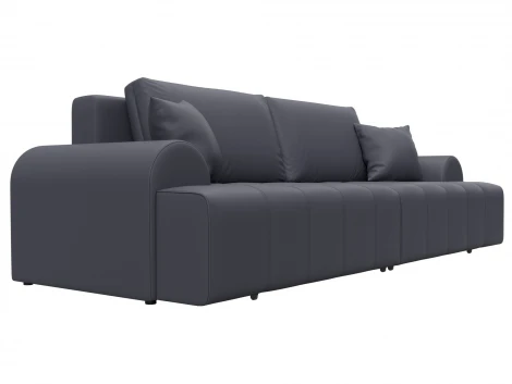 Диван прямой Лига-080 (ДСП/Пластик/Экокожа/Серый) Лига Диванов 131123