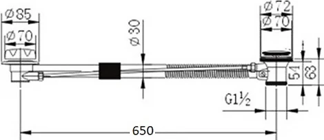 Слив-перелив Zorg Antic WS - BR