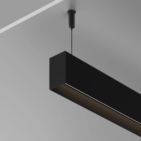 Алюминиевый профиль накладной-подвесной 35x51 черный 2 м, ALM-3551-B-2M Maytoni 633011