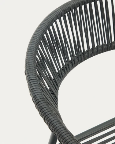 Futadera Садовый стул из серого шнура и серой стали La Forma (ex Julia Grup) арт.157017