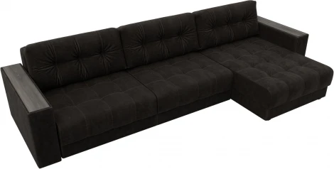 Диван угловой с декором Лига-049 НПБ Лонг Лига Диванов (Велюр) арт.128304