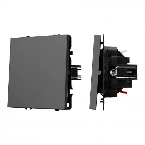 Механизм выключателя одноклавишный проходной SWT-NOBE-MKP1-SFPL-GR (230V, 10A) (Arlight) 054248