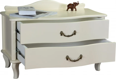 Тумбочка Джульетта широкая 2 ящика дуб шампань Л Mebelik арт.008615