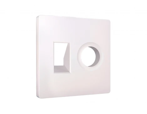 Лицевая панель для Ethernet RJ-45/телефонной RJ-11 и ТВ-розетки (жемчуг) Ambrella Volt QUANT AP2125