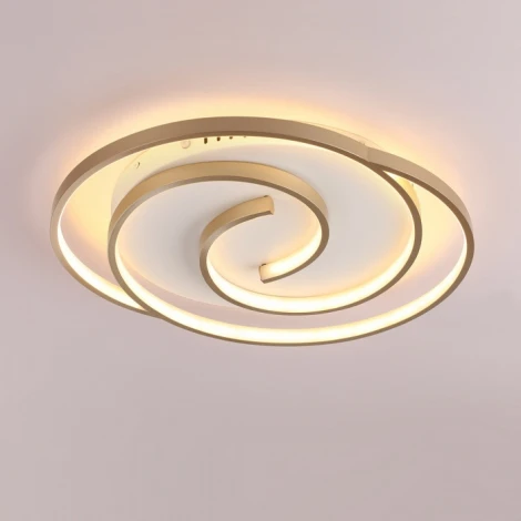 Потолочная большая люстра Lumion Twist 8020/75CL шампань/белый металл/акрил LED 75W 220V 3000-6000K