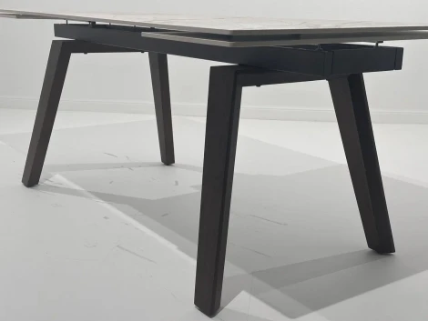 Стол БЭТИС (BETIS) 180 цвет МРАМОР (MATTE GILDED WHITE SOLID CERAMIC) / Орех (WALNUT), ®DISAUR M-City 64667