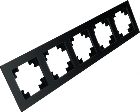 Рамка на 5 постов (черный) Stekker Катрин 49604