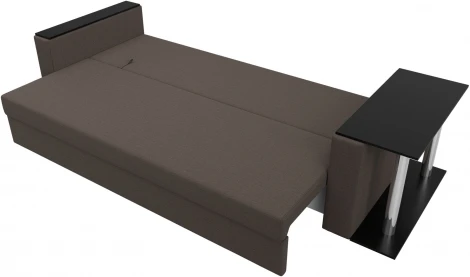 Диван прямой Атланта Лайт со столом справа Лига Диванов (Рогожка) арт.126161