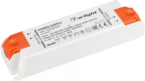 Блок питания ARJ-KE80300 (24W, 300mA, PFC) (IP20 Пластик) 024942 Arlight ARJ