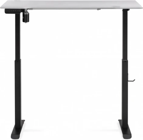Компьютерный стол Маркос с механизмом подъема 120 (Маркос с механизмом подъема 120х75х75 белая шагрень / черный) Notta арт.578402