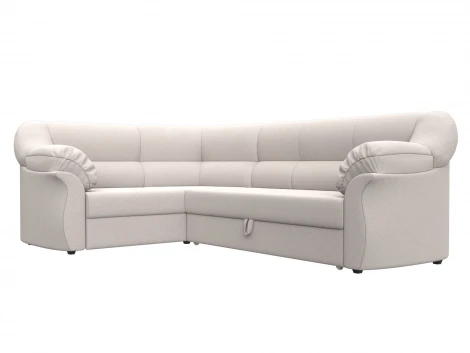 Диван угловой Карнелла левый угол (Брус/Пластик/Замша/Бежевый) Лига Диванов 128162L