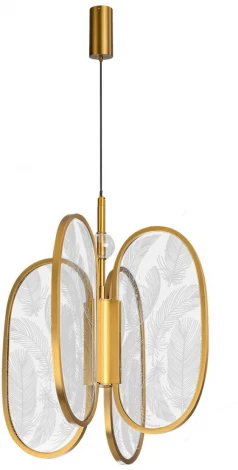 Подвесной светильник Odeon Light Piuma 6664/38L античн бронза/металл/акрил IP20 LED 38W 2500Лм 3000K (220V, на проводе)