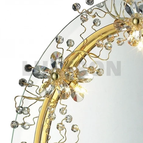 Зеркало с подсветкой N-Light 62325 06 2325 0381 08 gold+ white crystal Asfour