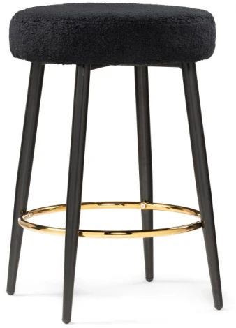 Барный стул Woodville Plato black fabric 15420