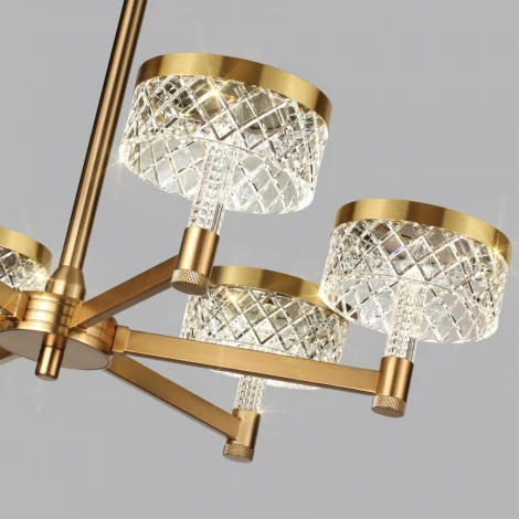 Подвесная люстра Odeon Light Fivre 5032/36L античн.бронза/металл/акрил LED 36W 4000K 2596лм (220V, на цепи)