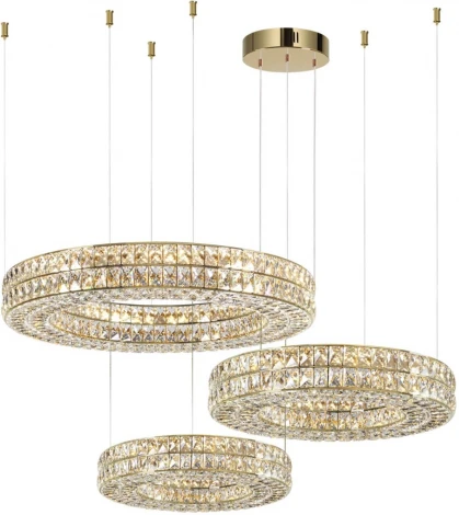 Подвесная люстра Odeon Light Panta 4926/85L золото/металл/хрусталь LED 85W 4000K 5074Лм