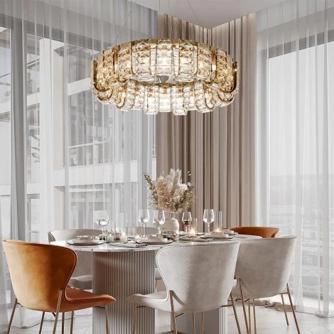 Подвесная люстра хрустальная Modelux MODELUX ML.755.24 GD