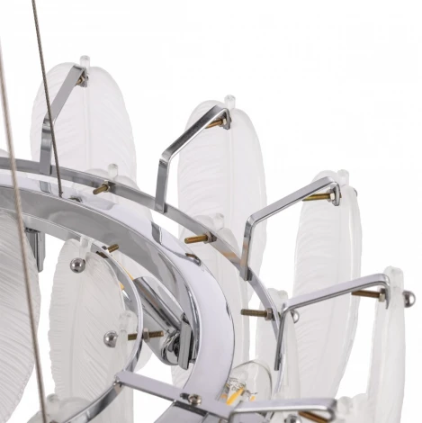 Подвесная люстра Arte Milano AM-4653 4653.D550.H240.E14.6 Ni (220V, на тросе, перо)