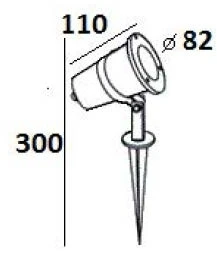 Грунтовый светильник светодиодный Oasis Light HUMBERG W77182G SS (220V, IP65)