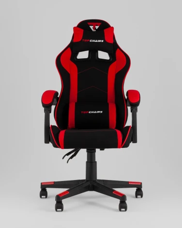 Кресло спортивное TopChairs Shadow ткань черно-красный арт.УТ000039460