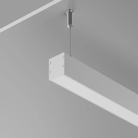 Алюминиевый профиль накладной-подвесной 35x35 серебро 2 м Maytoni Led Strip 633001