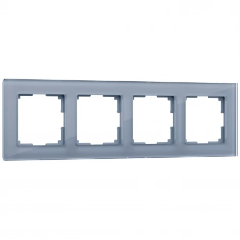 Рамка на 4 поста Favorit (серый,стекло) Werkel W0041115 (a050966)
