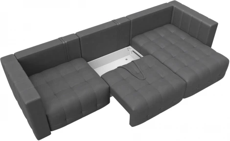 Диван угловой Лига-052 НПБ Лонг угол универсальный Лига Диванов (Замша) арт.128838