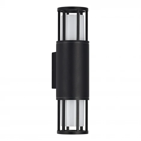 Настенный уличный светильник ST Luce Mesa SL9017.401.02 черный/черный GU10 2*15W