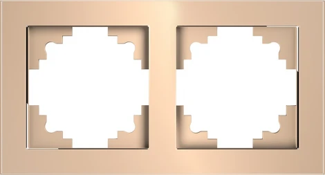 Рамка на 2 поста (шампань) Stekker Катрин 39528