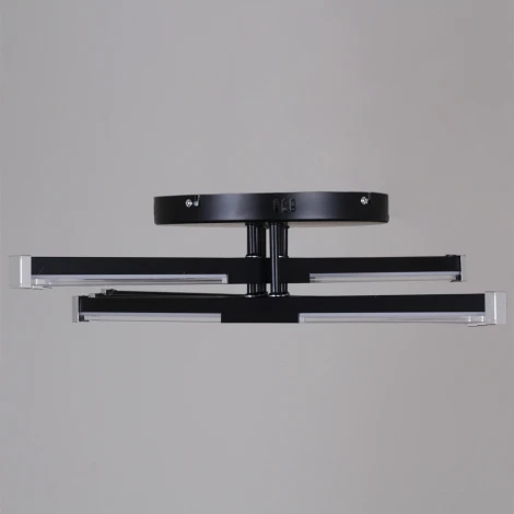 Потолочная люстра светодиодная с пультом с регулировкой цветовой температуры, яркости и ночным режимом Reluce 83090-0.3-06A BK