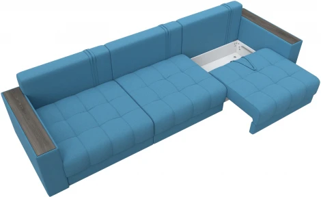 Диван прямой с декором Лига-049 НПБ Лонг Лига Диванов (Рогожка) арт.128419