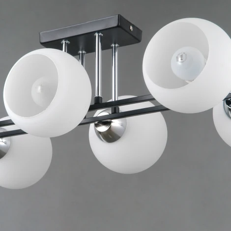 Потолочная люстра на штанге ILLUMICO IL0791-6CSQ-25 BK CR TRENTO (220V)