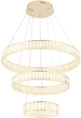 Подвесной светильник ярусный Crystal Lux MUSIKA SP150W LED GOLD (220V, на тросе)