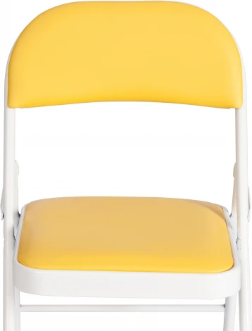 Обеденный стул Tetchair FOLDER (Металл,Экокожа/Желтый,Белый) 20233