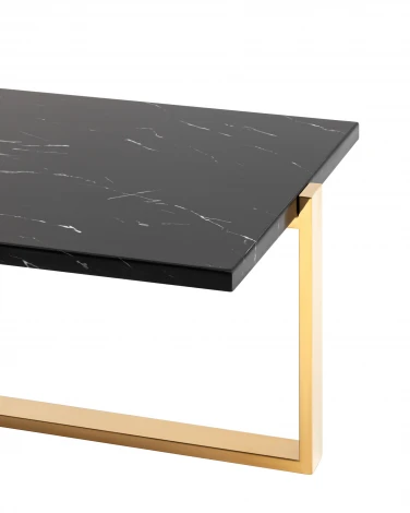Журнальный столик Stool Group Тоби 109*66 черный мрамор сталь золото УТ000036327