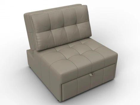 Кресло-кровать Лига-107 (80) (ЛДСП,Брус,Фанера,Экокожа/Бежевый) Лига Диванов 134941