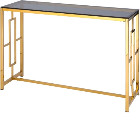 Консоль Stool Group БРУКЛИН 120*40 золото стекло smoke УТ000001498