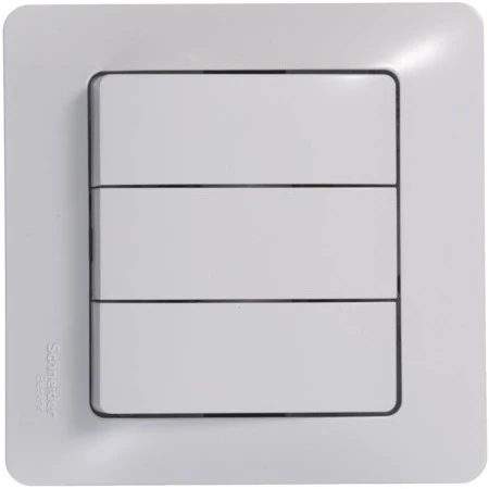 Выключатель встраиваемый трехклавишный (белый) Systeme Electric GSL000131