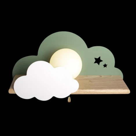 Настенный светильник Loft It Axel 10134 Green (для детской, 220V, выключатель, шар)