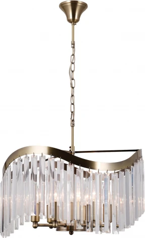 Подвесная люстра хрустальная Moderli Wave V10767-6P (220V, на цепи)