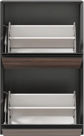 Обувница Флекс, Оникс Серый/Белый/Вяз дымчатый, Любимый дом