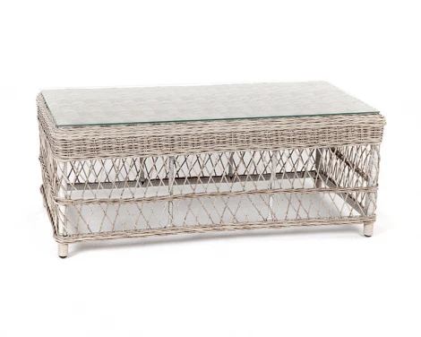 Стол журнальный из искусственного ротанга, цвет бежевый 4SIS Гранд Латте YH-S4840W beige