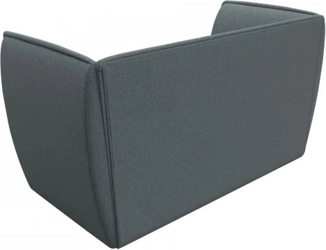 Диван кухонный прямой Бергамо 2-х местный (Серый/Рогожка) Лига Диванов арт.123705