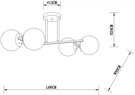 Потолочная люстра Arte Lamp Ornella A4059PL-4AB