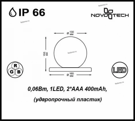 Наземный светильник Novotech Alice 357199