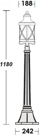 Наземный фонарь Oasis Light LUCERNA 84807 Bl (220V, фонарь, IP44)